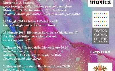 Genova Musica Concert Series 2019, May – June in collaborazione con il Teatro Carlo Felice